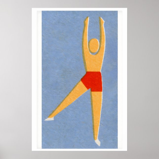 Dancing Man - Matchbox Print - Aesthetic Wall Art Poster (Framsidan)
