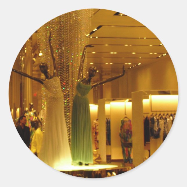 Dancing Mannequins Runt Klistermärke (Framsida)