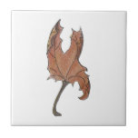 Dancing Maple Löv Brown Kakelplatta<br><div class="desc">Handritad illustration av en dans maple löv inspirerad av en höstdag i Maine. Varje enskild löv från denna samling på 10 löv teckning är modellerad efter en annan dansställning.</div>