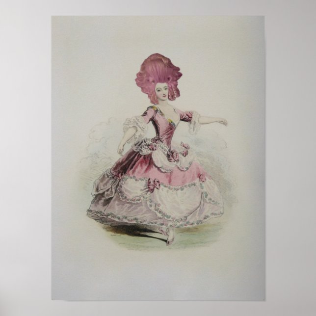 Dancing Marie Antoinette 12x16"- (Storleka alterna Poster (Framsidan)