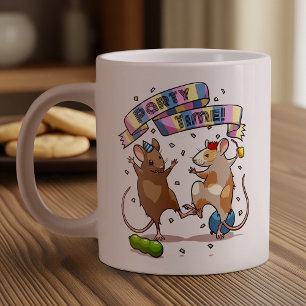 Dancing Mce Party Time Banner Confetti & Balloi Jumbo Mugg