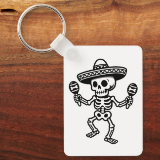 Dancing Mexican Skeleton Nyckelring