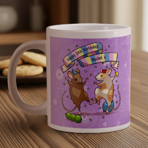 Dancing Mice Namn & Age Grattis på födelsedagen Pa Jumbo Mugg