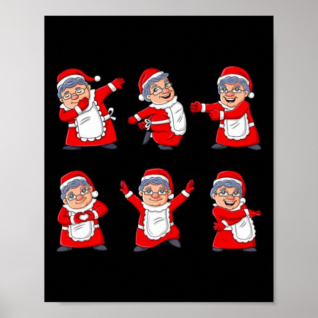 Dancing Mrs Claus Dance Challenge Boys Girls Kids Poster (Framsidan)