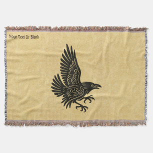 Dancing Norse Raven Filt