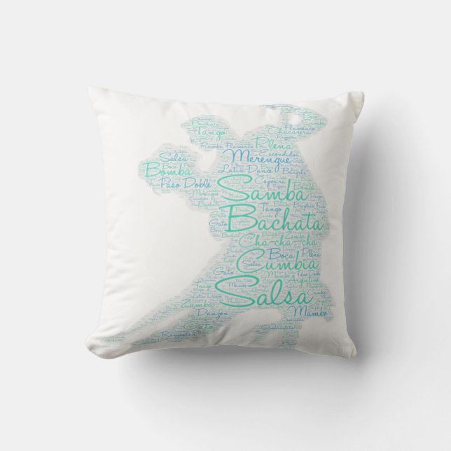 Dancing Ord Art Couple Bachata Salsa Kudde (Framsida)