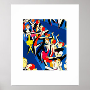 Dancing Par Vintage Art Deco Poster