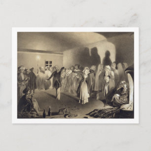 Dancing Party vid Kagha-Choura, Dagestan, plate 55 Inbjudan Vykort