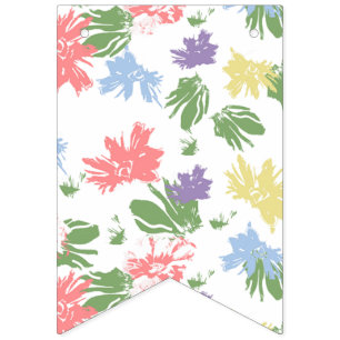 Dancing Pastel Flowers Vimplar
