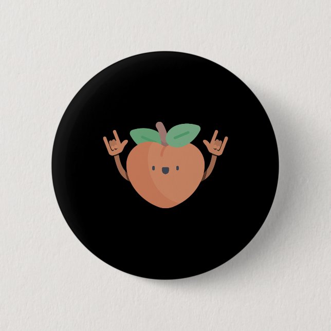 Dancing Peach Funny Dance Fruit Dancer Graphic Tee Knapp (Framsida)