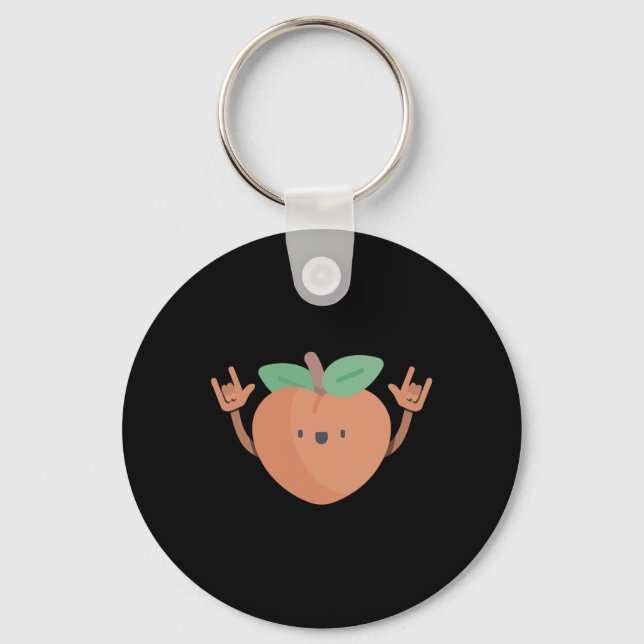 Dancing Peach Funny Dance Fruit Dancer Graphic Tee Nyckelring (Framsida)