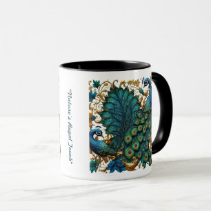 "Dancing Peacock Elegance" Mugg