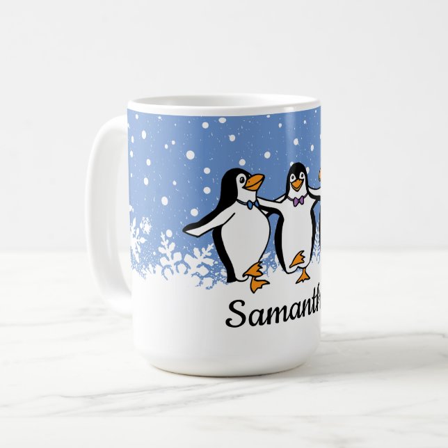 Dancing Penguins Kaffemugg (Framsida vänster)