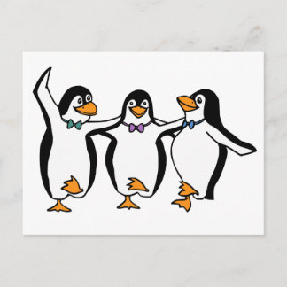 Dancing Penguins Vykort