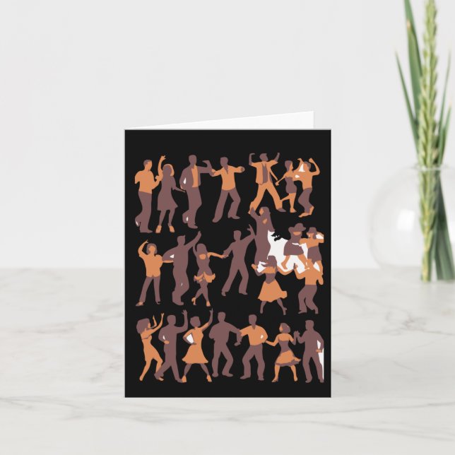 Dancing People Sticker Kort (Framsida)