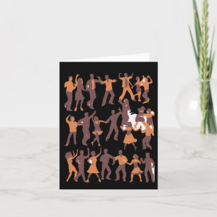 Dancing People Sticker Kort