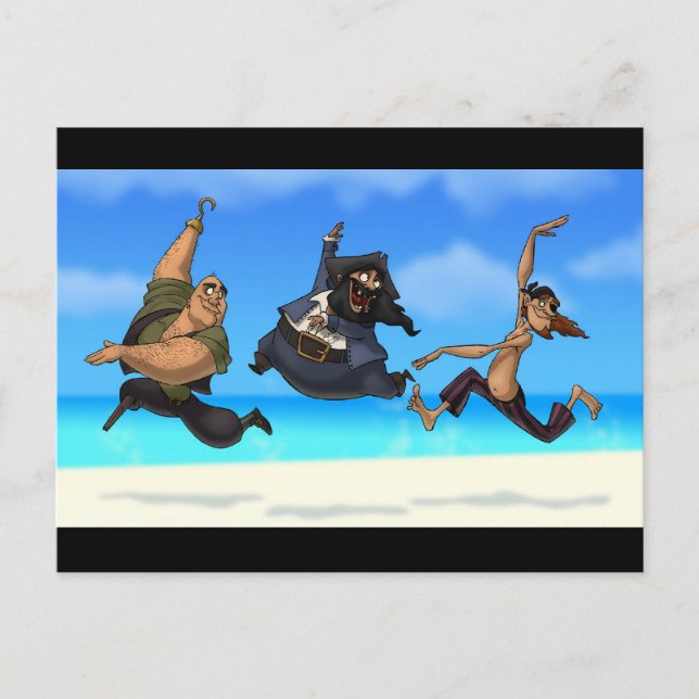 Dancing Pirater vycard Vykort (Framsida)