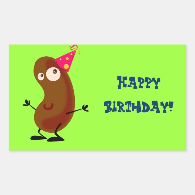 Dancing Potato Rektangulärt Klistermärke (Framsida)