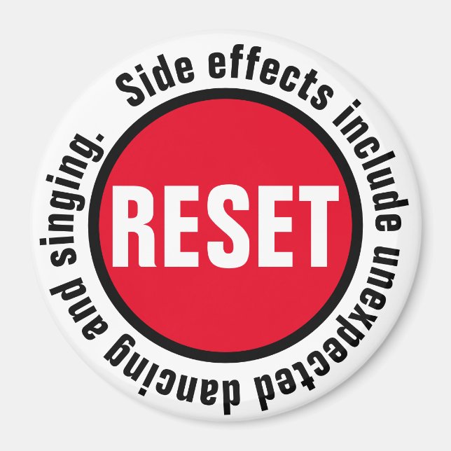 Dancing Press the Reset Button Magnet (Framsidan)