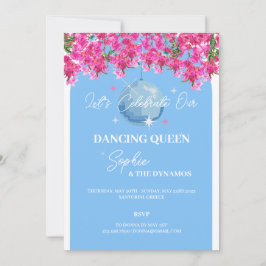 Dancing Queen Bachelorette Helg bjudande Inbjudningar