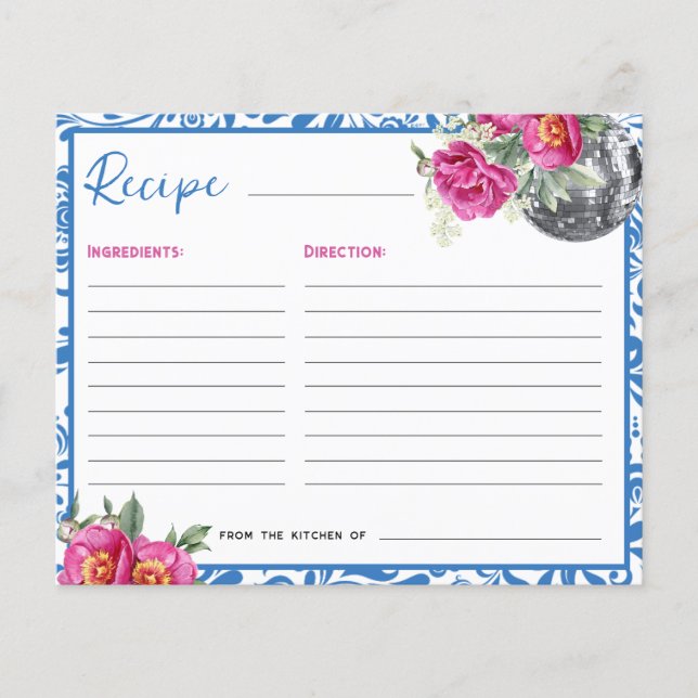 Dancing Queen Blue Tile Disco Möhippa Recipe (Framsida)