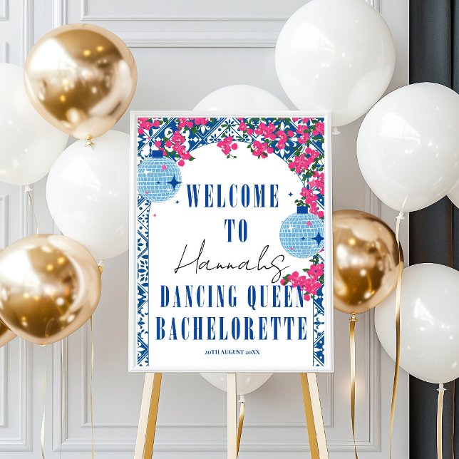 Dancing Queen bougainvillea Bachelorette Välkommen Poster (Skapare uppladdad)