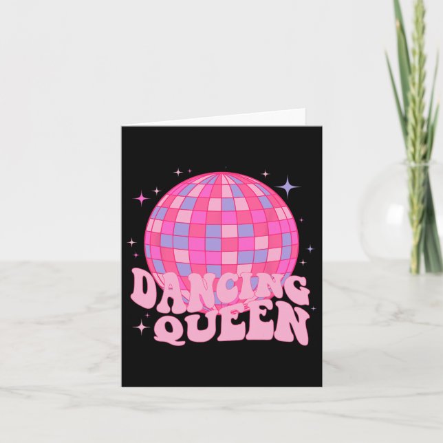 Dancing Queen Dance Mamma Dancing 70s 80s Disco Kort (Framsida)