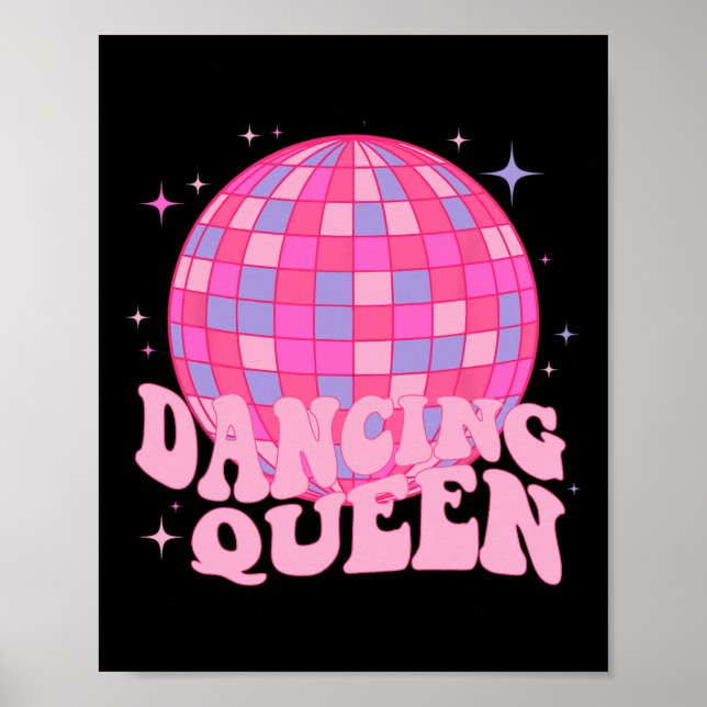 Dancing Queen Dance Mamma Dancing 70s 80s Disco Poster (Framsidan)