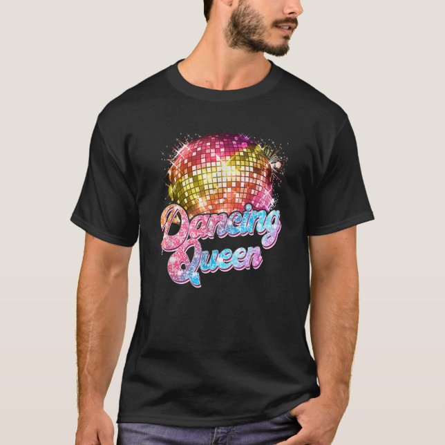 Dancing Queen Dansar Disco 70-tal T Shirt (Framsida)