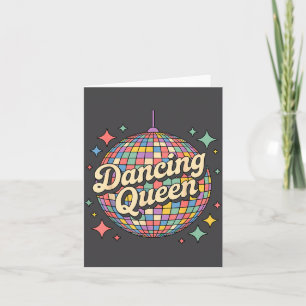Dancing Queen Disco Boll Citat Party  Kort