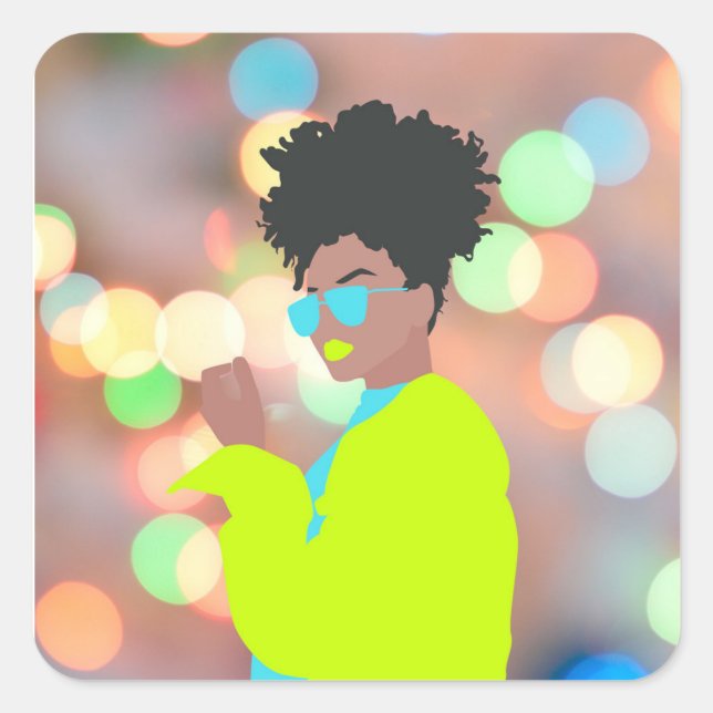 Dancing Queen. Fyrkantigt Klistermärke (Framsida)