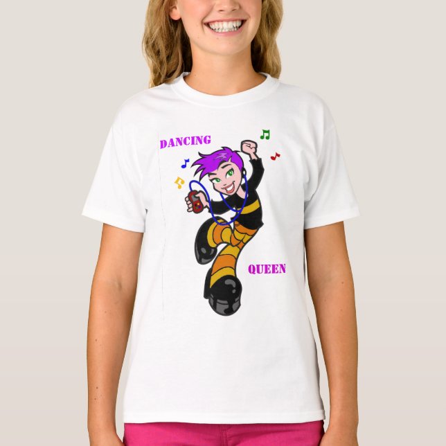 Dancing, Queen-Girls Ringer T-Shirt (Framsida)