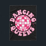 Dancing Queen Retro Bridesmaids 70's Disco Bachelo Fleecefilt<br><div class="desc">Dancing Queen Retro Bridesmaids 70's Disco Bachelorette 1</div>