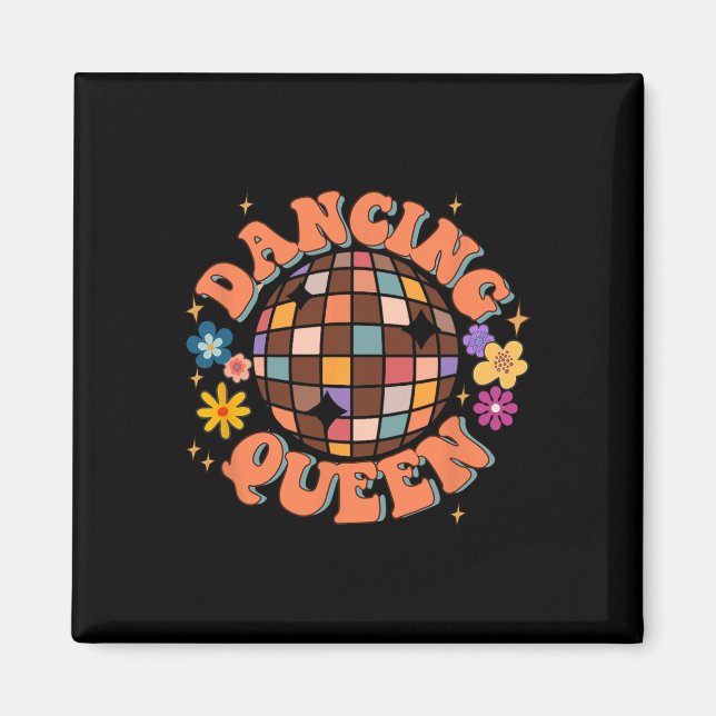 Dancing Queen Retro Bridesmaids 70's Disco Bachelo Magnet (Framsidan)