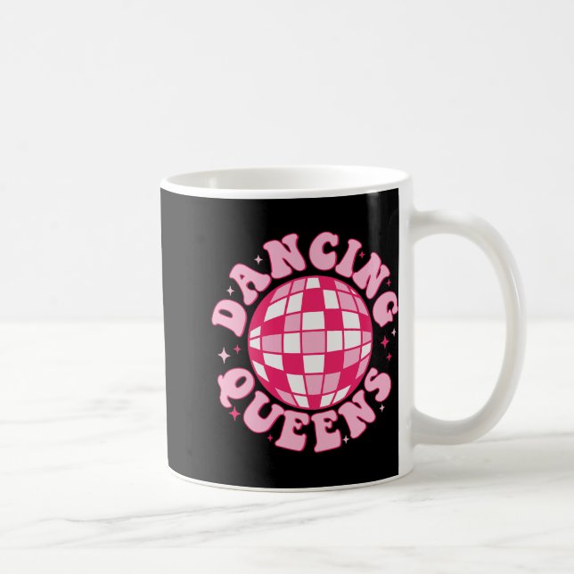 Dancing Queen Retro Brudtärnor 70’s Disco Sängkamm Kaffemugg (Höger)