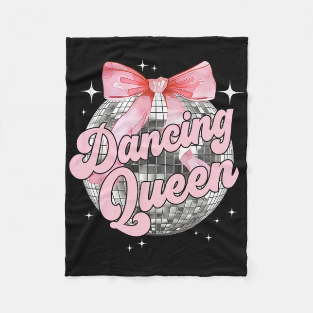 Dancing Queen Shirt Dancing 70s 80s Women Girl Fleecefilt (Framsidan)