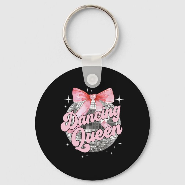 Dancing Queen Shirt Dancing 70s 80s Women Girl Nyckelring (Framsida)