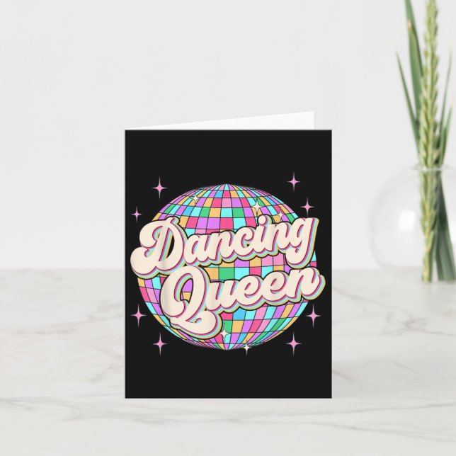 Dancing Queen Shirt Dancing 70s 80s Women Manar Kort (Framsida)