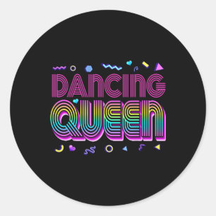 Dancing Queen Shirt Vintage Dancing 70s Runt Klistermärke