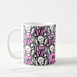 Dancing Rabbit Mugg, Personlig Mors dag Gift Kaffemugg