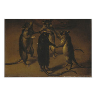 Dancing Råttor, av Ferdinand Kessel Fototryck