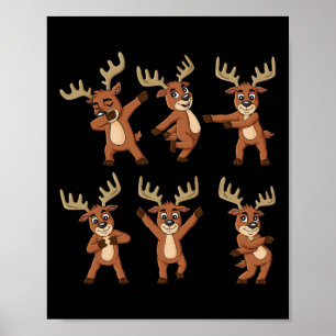 Dancing Reindeer Dance Challenge jul Boys Gi Poster