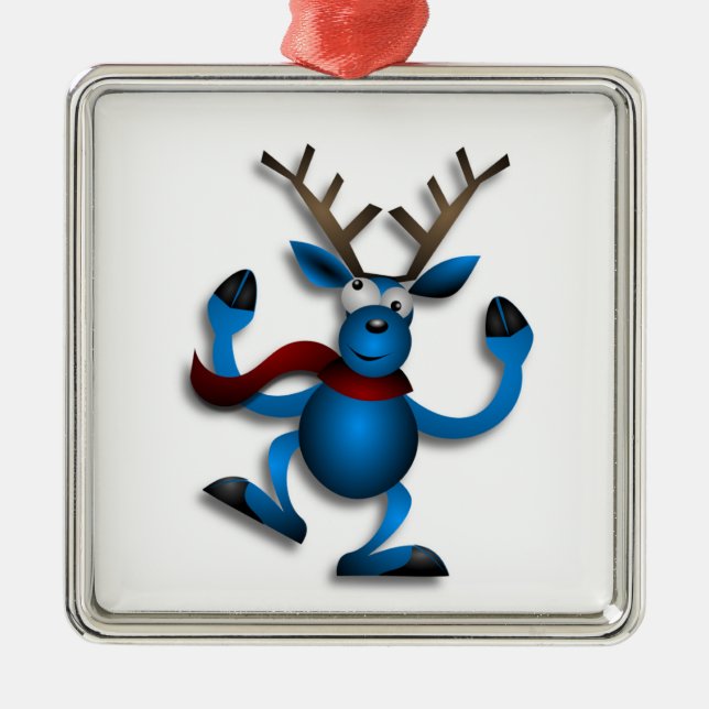 DANCING REINDEER JULGRANSPRYDNAD METALL (Framsidan)