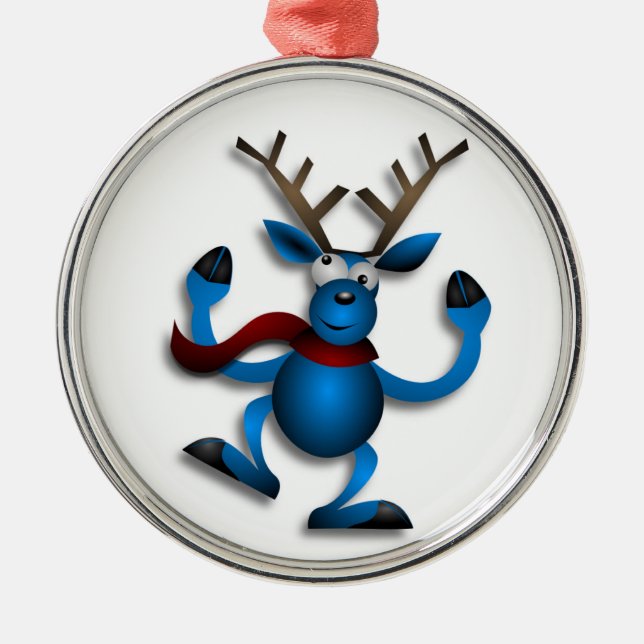 DANCING REINDEER JULGRANSPRYDNAD METALL (Framsidan)