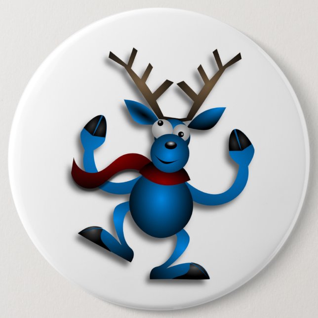 DANCING REINDEER KNAPP (Framsida)