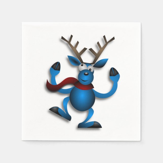 DANCING REINDEER PAPPERSSERVETT (Framsidan)