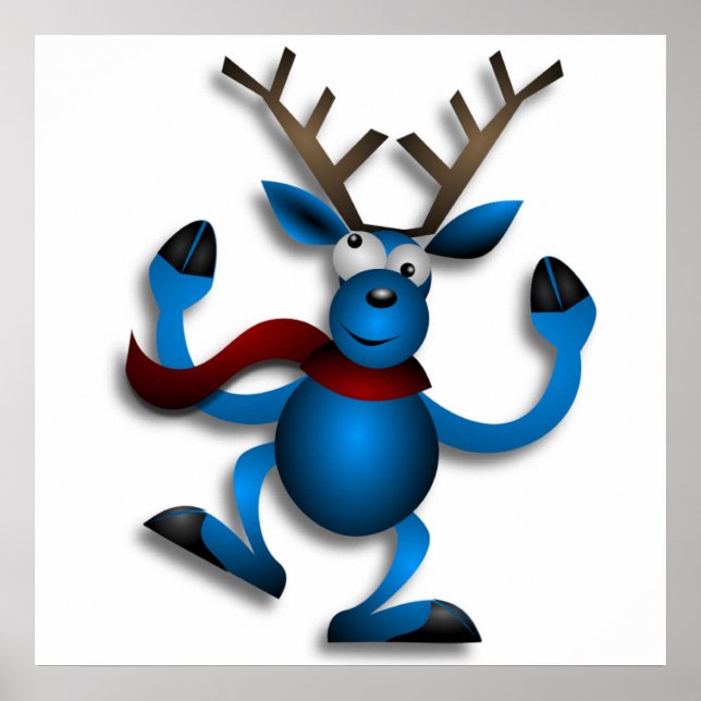 DANCING REINDEER POSTER (Framsidan)