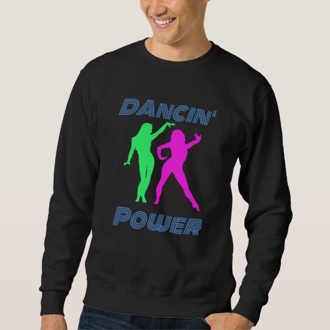 Dancing - Retro Dancin'Power Girls Lång Ärmad Tröja (Framsida)