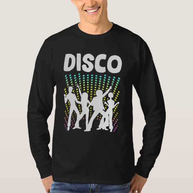 Dancing Retro Disco Boogie Bellbottom Dancer Boppe T Shirt (Framsida)
