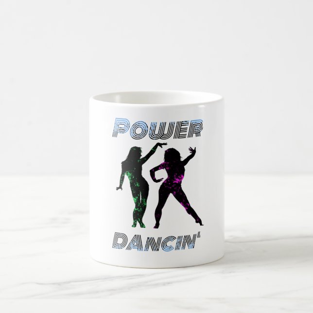 Dancing - Retro Power Dancing' Girls Lava stil Kaffemugg (Center)